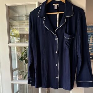 New Eberjay navy long sleeve pajama top size medium